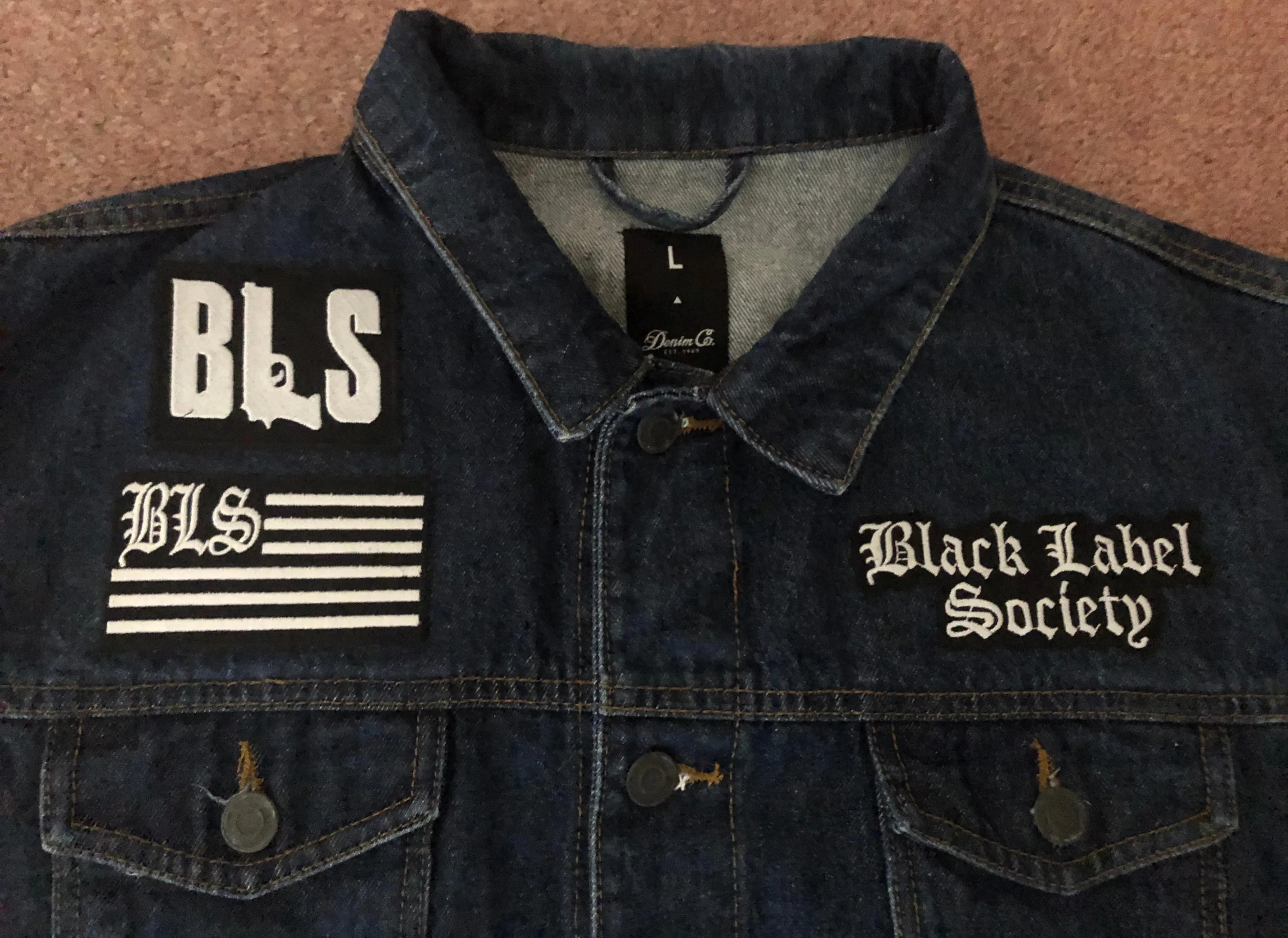 Black Label Society Doom Crew Rocker Patch Set Battle Jacket Cut-Off Denim BLS GIFD