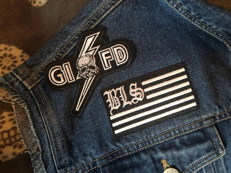 Black Label Society Doom Crew Rocker Patch Set Battle Jacket Cut-Off Denim BLS GIFD