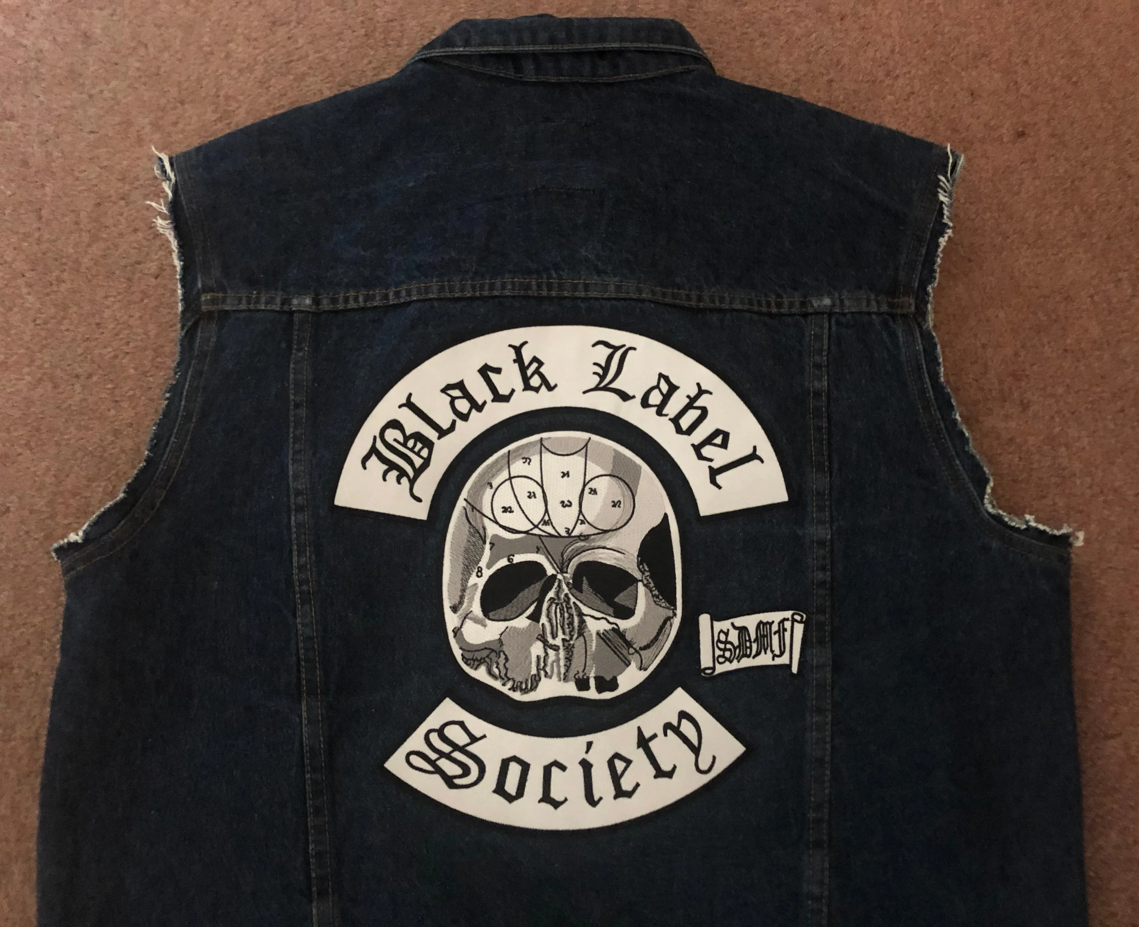 Black Label Society Doom Crew Rocker Patch Set Battle Jacket Cut-Off Denim BLS GIFD