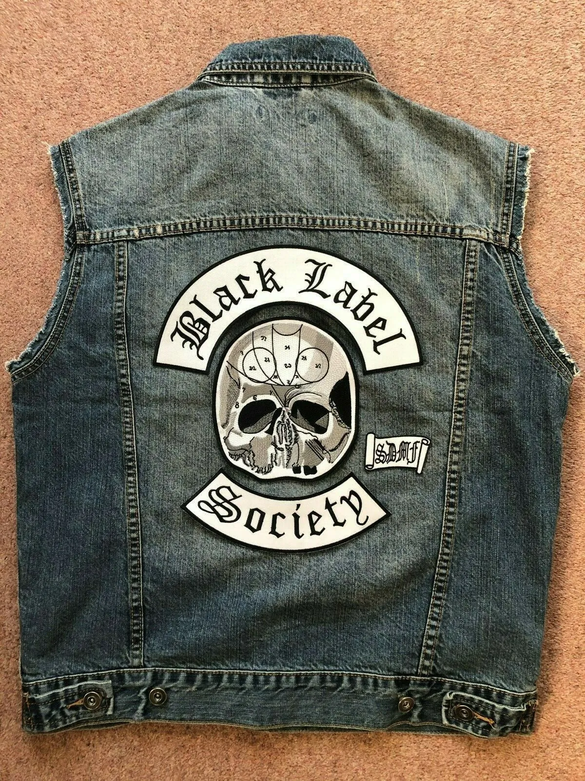 Black Label Society Doom Crew Rocker Patch Set Battle Jacket Cut-Off Denim BLS GIFD