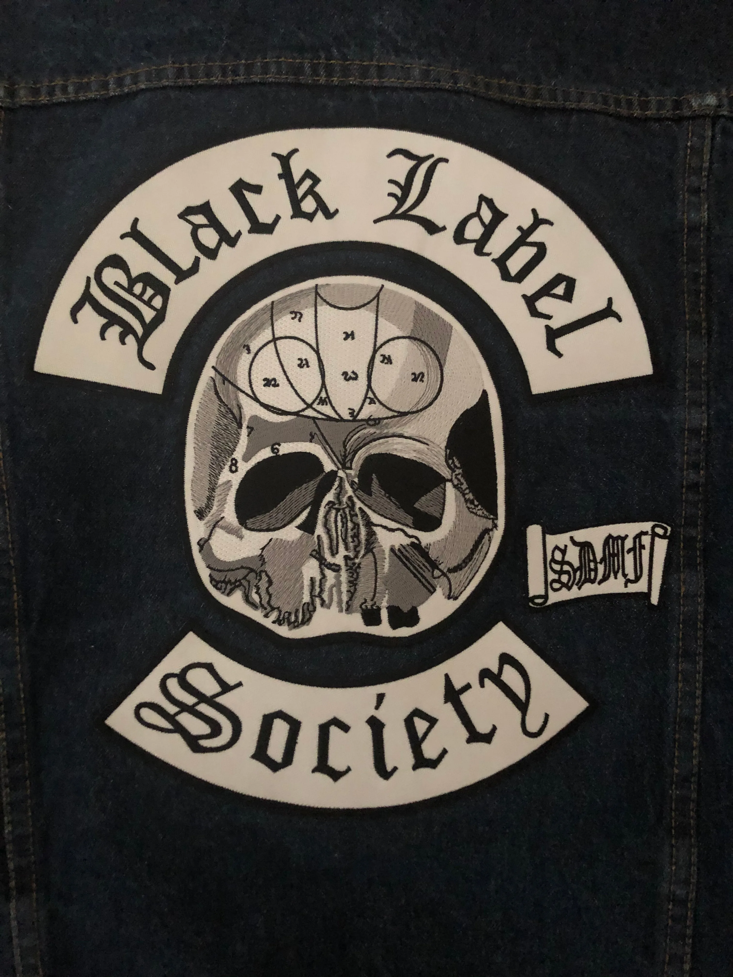 Black Label Society Doom Crew Rocker Patch Set Battle Jacket Cut-Off Denim BLS GIFD