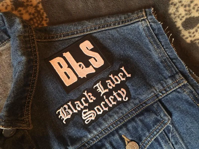 Black Label Society Doom Crew Rocker Patch Set Battle Jacket Cut-Off Denim BLS GIFD