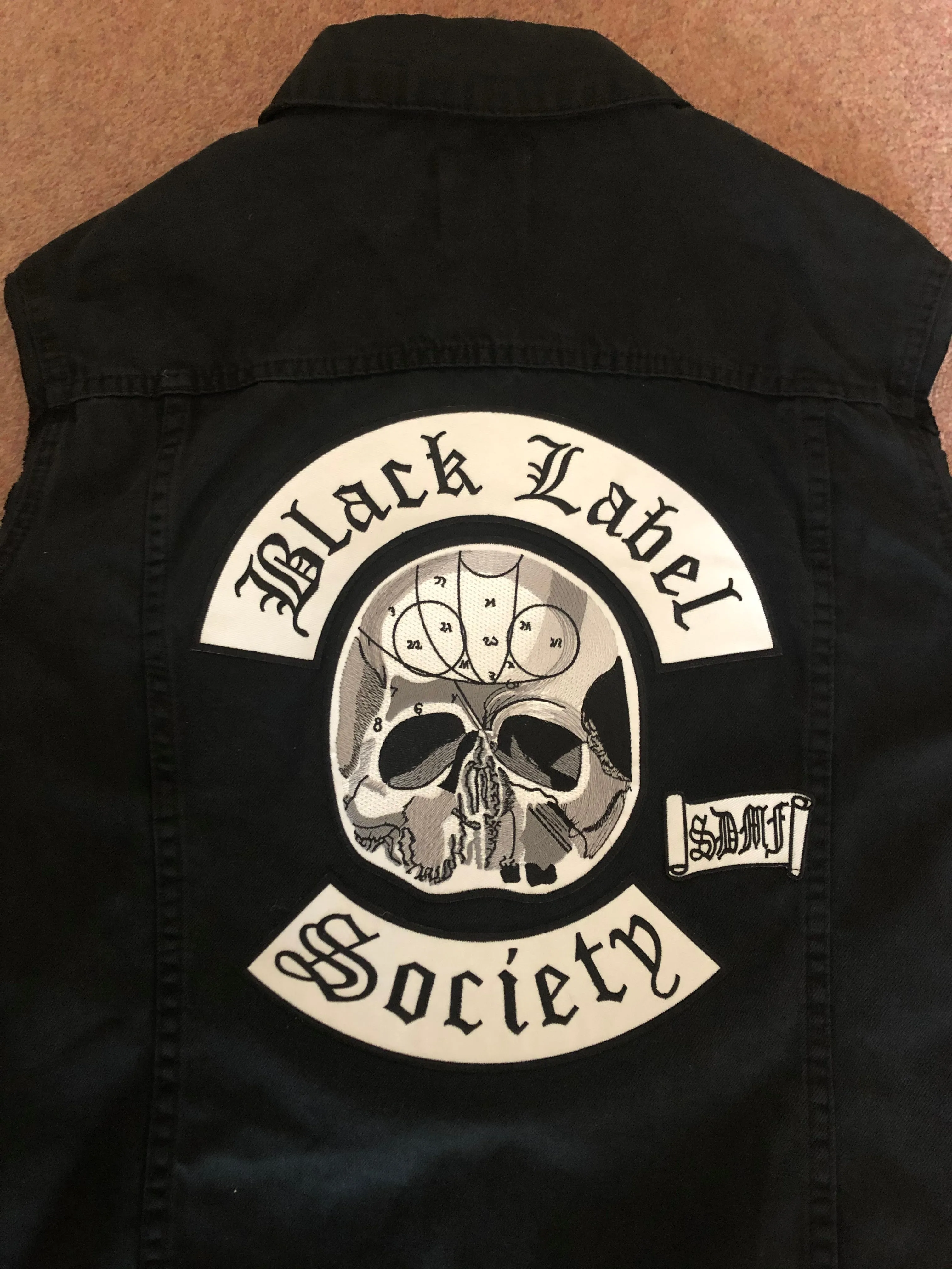 Black Label Society Doom Crew Rocker Patch Set Battle Jacket Cut-Off Denim BLS GIFD