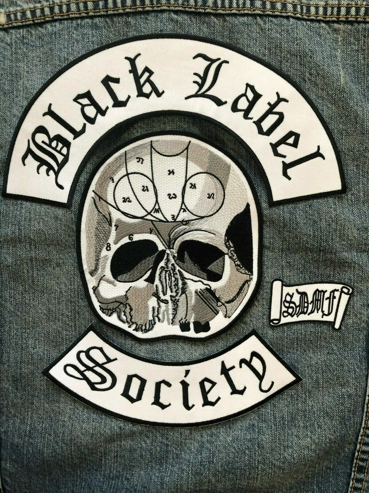 Black Label Society Doom Crew Rocker Patch Set Battle Jacket Cut-Off Denim BLS GIFD