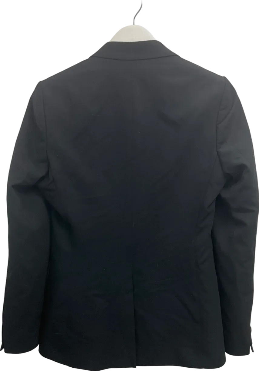 boohooMan Black Double Breasted Skinny Blazer With Chain UK 34" CHEST