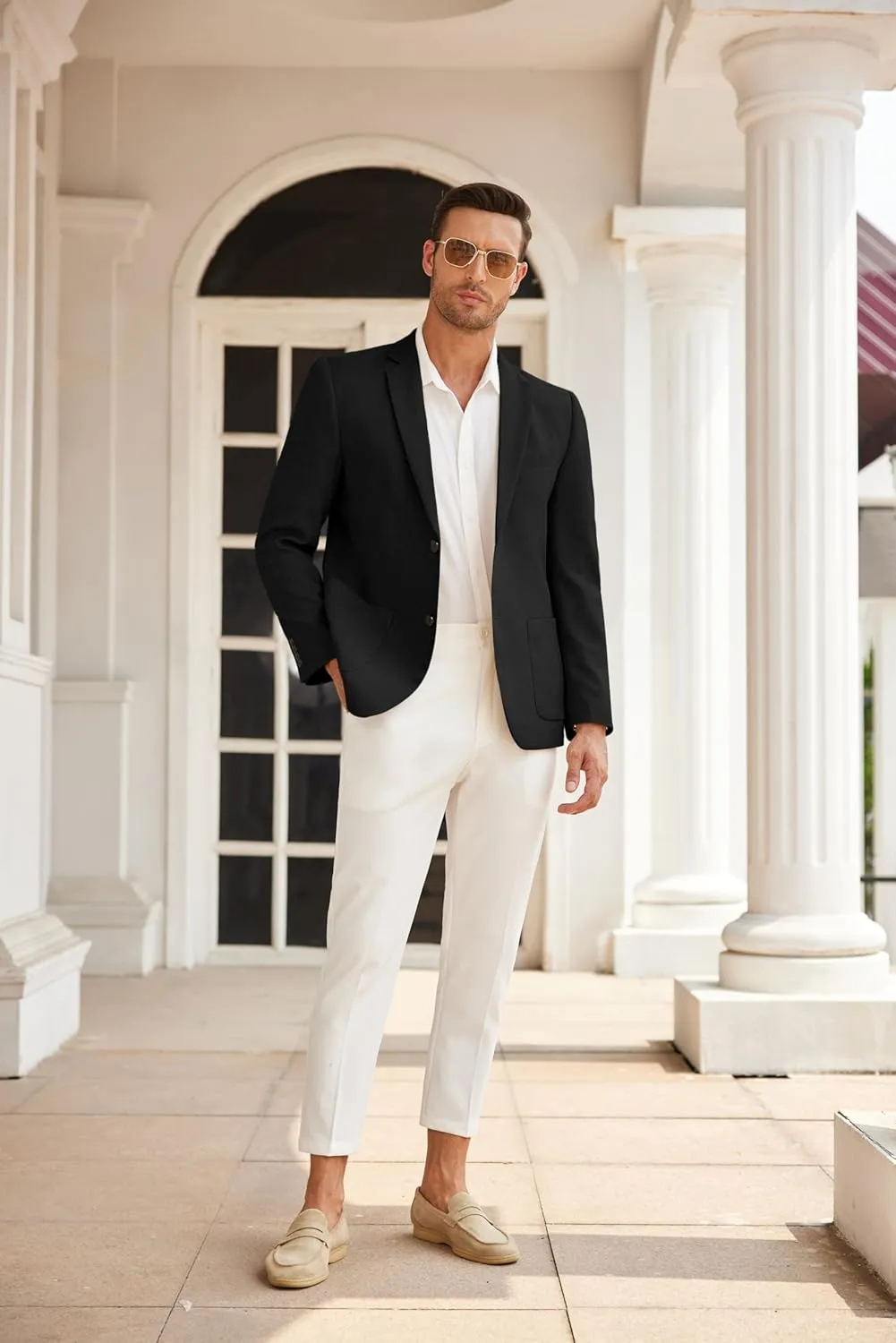 COOFANDY Mens Casual Blazer Sport Coat Lightweight Two Button Business Suit Jackets