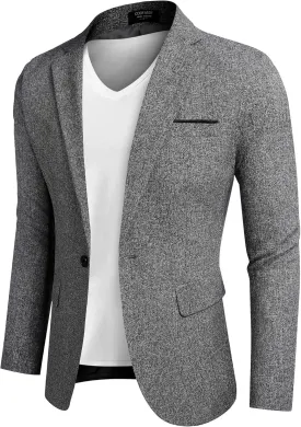 COOFANDY Men's Casual Blazer Suit Jackets Slim Fit One Button Business Sport Coats