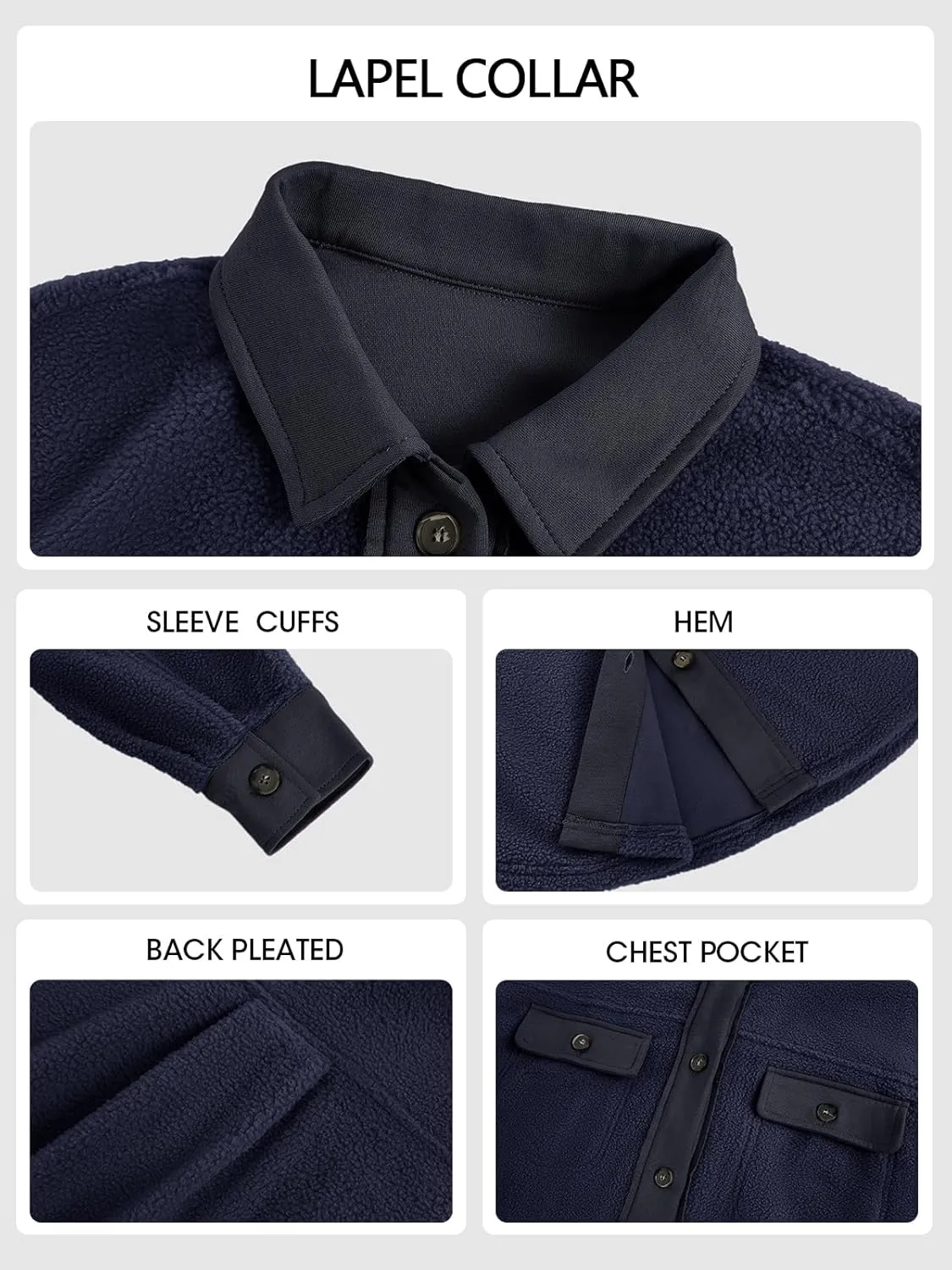 Fisoew Womens Oversized Long Sleeve Button Down Shirt Jacket Soft Comfy Casual Shacket Coats with Pockets