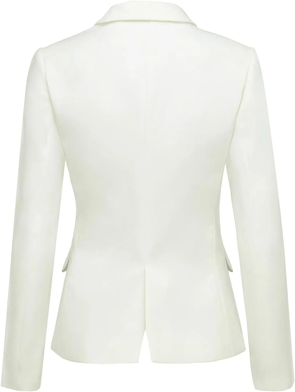 GRAPENT Women's Business Casual Pockets Work Office Blazer Back Slit Jacket Suit