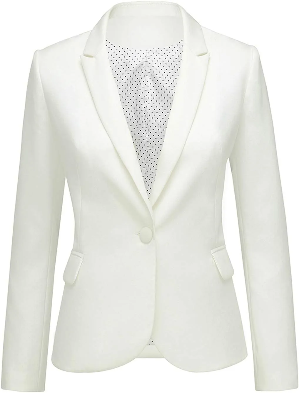 GRAPENT Women's Business Casual Pockets Work Office Blazer Back Slit Jacket Suit