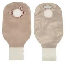 Hollister New Image Two-Piece Drainable Pouch, 1-3/4" Flange, Filter, 12" L, Integrated Closure, Transparent