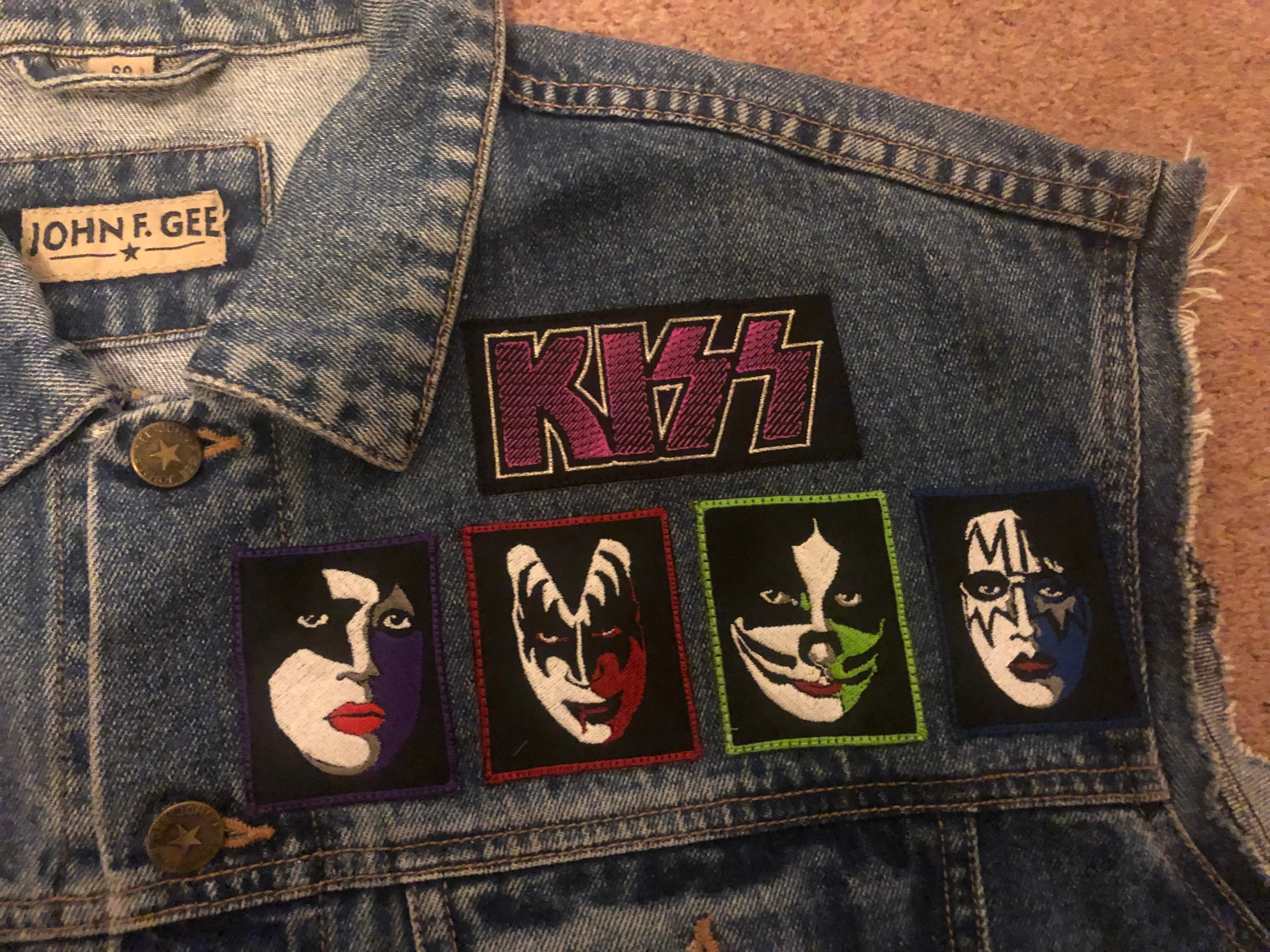 KISS Army: Quarter / Half / Three-Quarters / Full Patch Denim Vest Cut-Off Battle Jacket