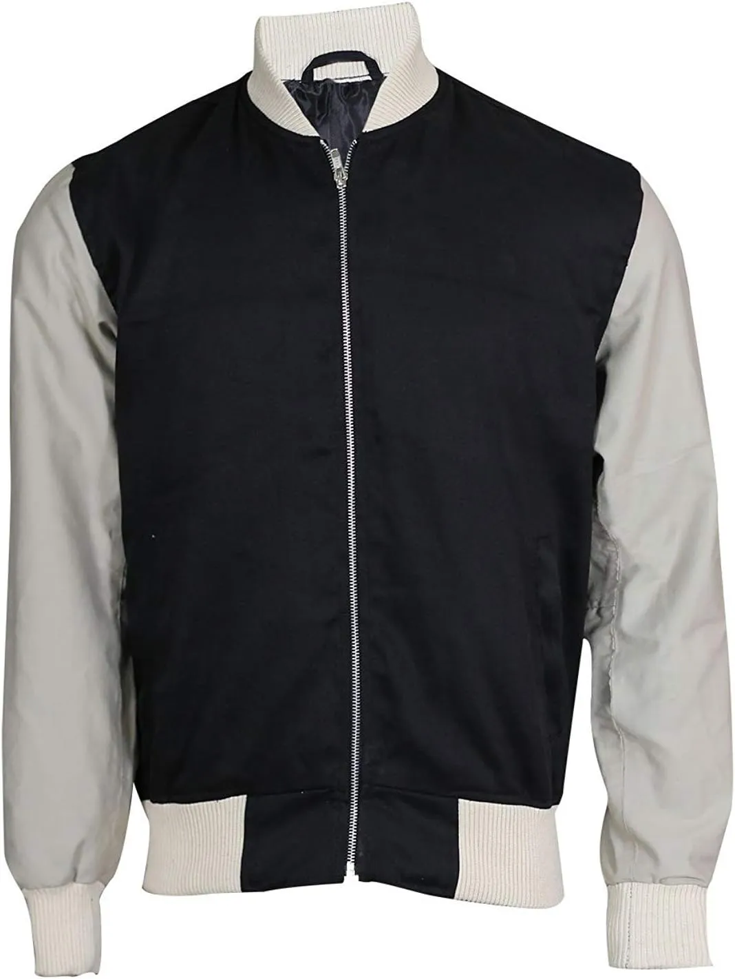 Men's Lightweight Jacket Baby Ansel Elgort High School College Cotton Bomber Driver Varsity Letterman Jacket