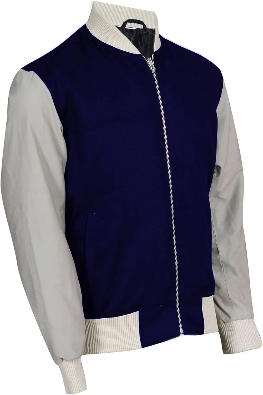 Men's Lightweight Jacket Baby Ansel Elgort High School College Cotton Bomber Driver Varsity Letterman Jacket