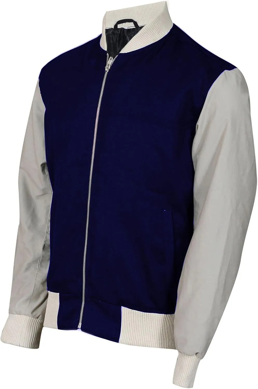 Men's Lightweight Jacket Baby Ansel Elgort High School College Cotton Bomber Driver Varsity Letterman Jacket