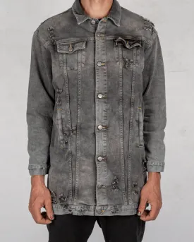 Oversize denim jacket grey