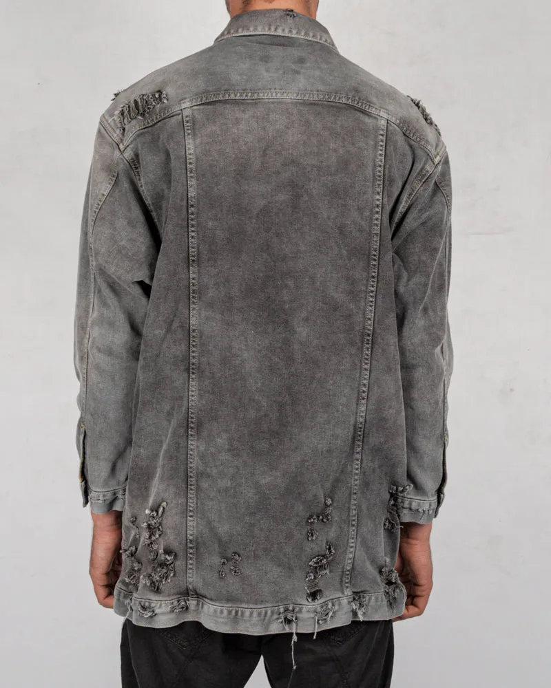 Oversize denim jacket grey