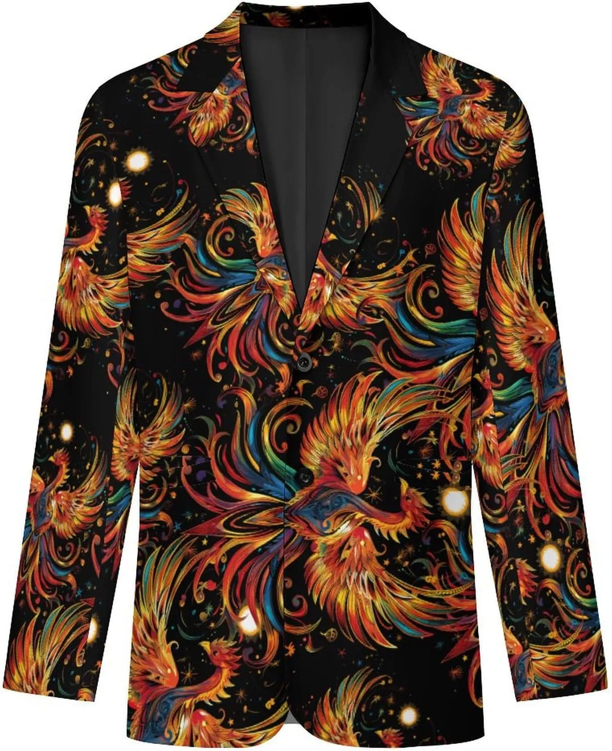 Phoenixs Bird Mens Casual Blazer Button Suit Jacket Lightweight Sport Coat for Work Business