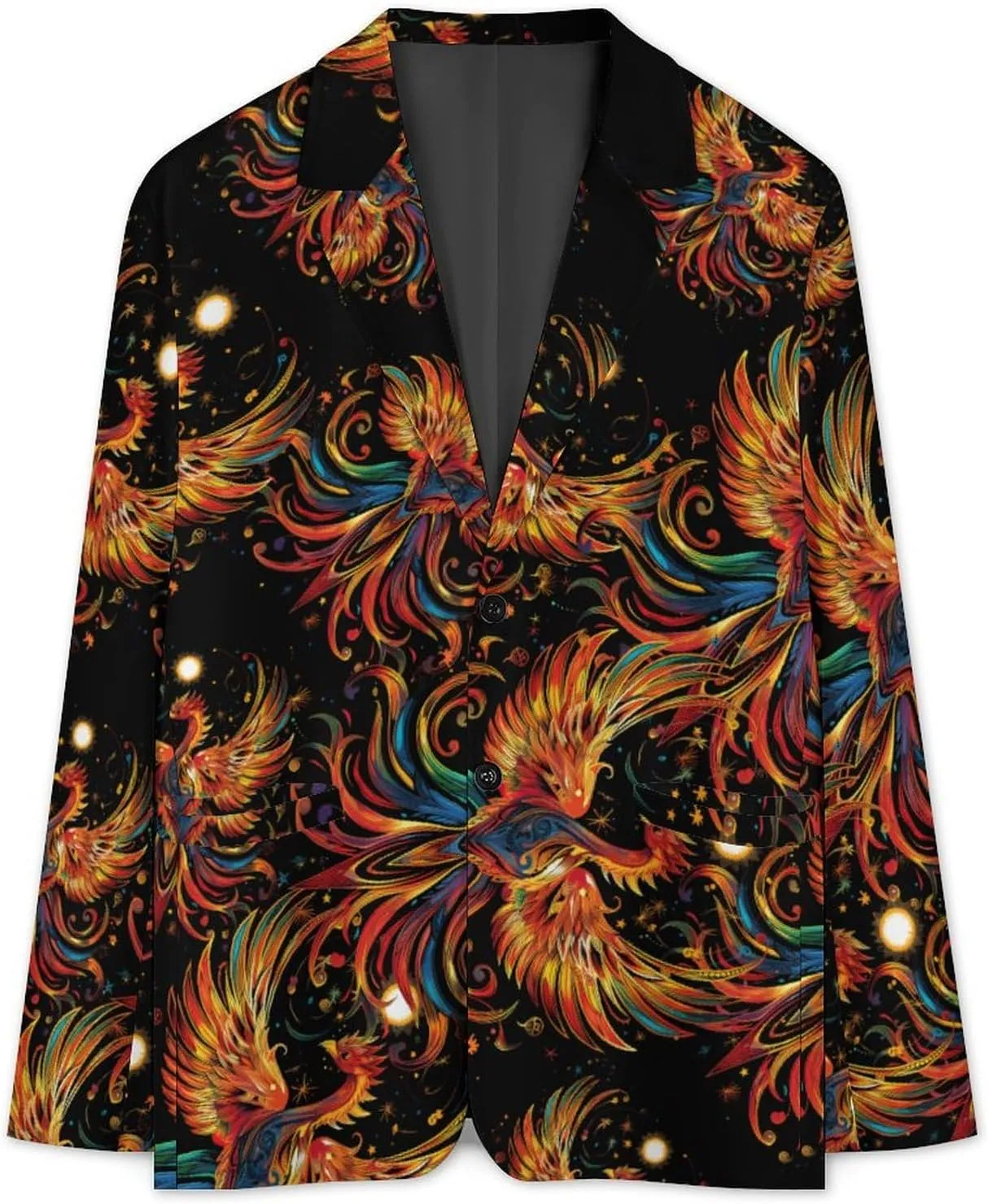 Phoenixs Bird Mens Casual Blazer Button Suit Jacket Lightweight Sport Coat for Work Business