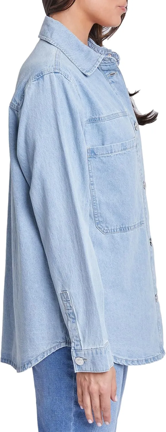 Royalty For Me womens Ymi Jeans Womens Oversized Shacket With Front Patch Pockets