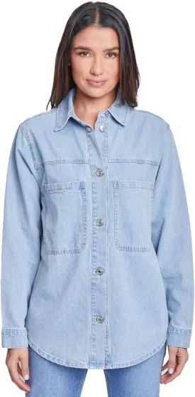 Royalty For Me womens Ymi Jeans Womens Oversized Shacket With Front Patch Pockets