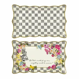 Truly Alice Checkered Food Platters - 4 Pkt