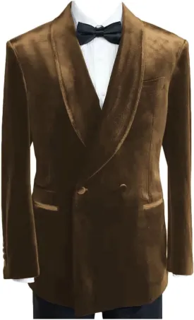 Vintage Velvet Blazer Jacket for Men Double Breasted Shawl Lapel Sport Coat Slim Fit Wedding Tuxedo