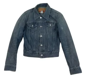 VTG 90s BLUE GREY DIESEL DENIM TRUCKER JACKET SIZE S