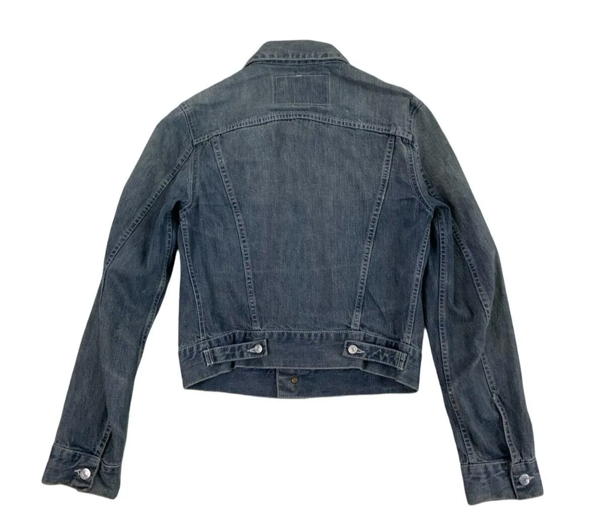 VTG 90s BLUE GREY DIESEL DENIM TRUCKER JACKET SIZE S