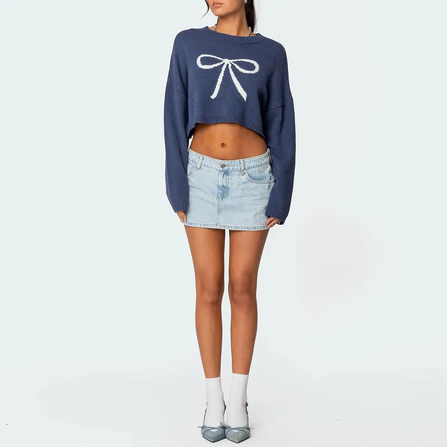 Womens Jean Skirt Stretchy Low Waisted Short Denim Pencil Skirt Summer Going Out Mini Skirts with Pockets Streetwear