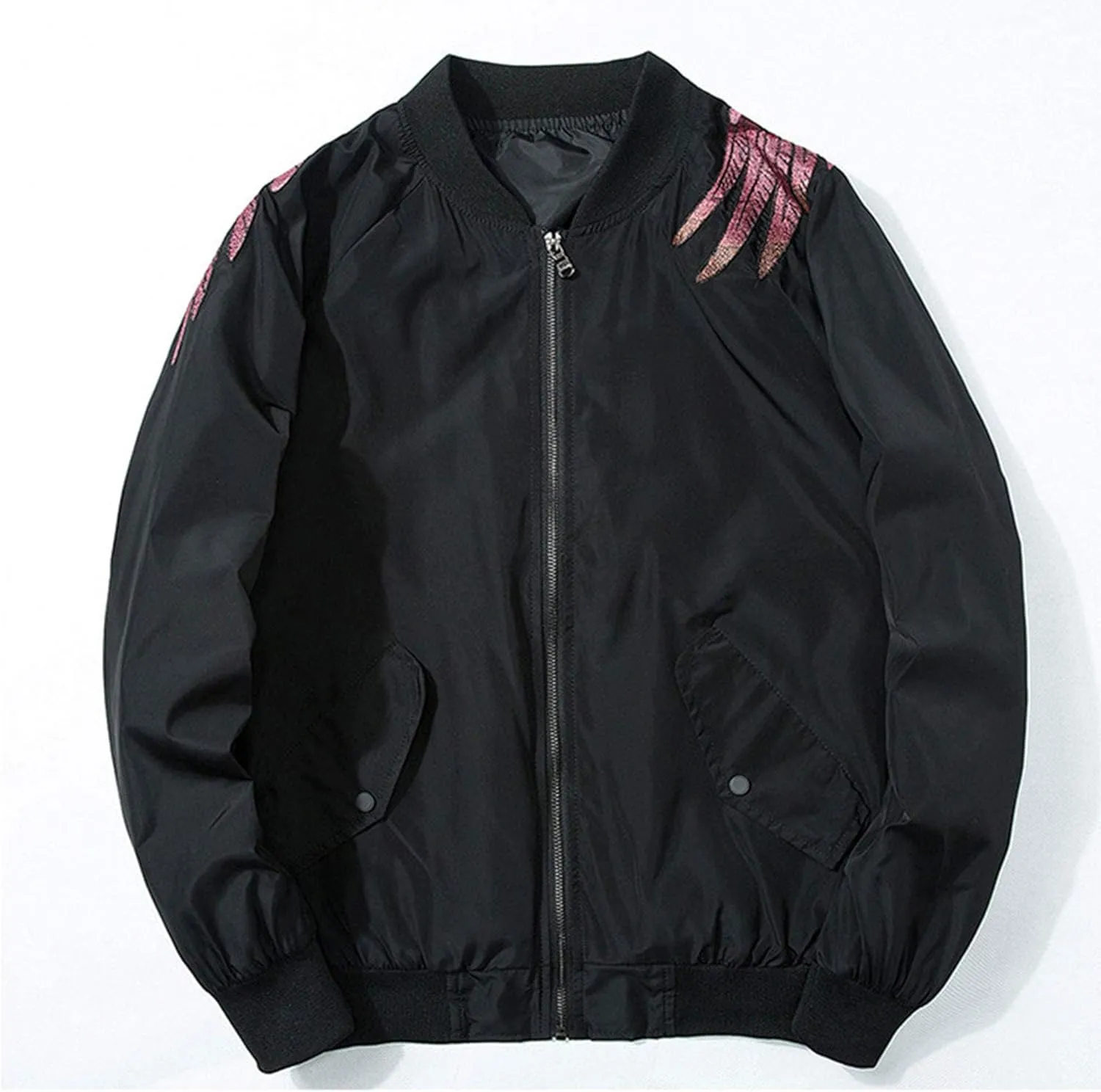 XYXIONGMAO Phoenix Hand Embroidery Personality Japanese hip hop streetwear windbreaker Flight Black Bomber Tactical Jacket
