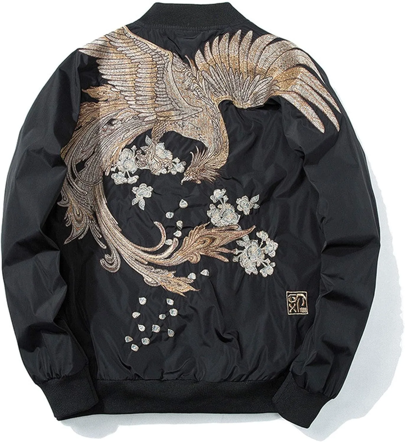 XYXIONGMAO Phoenix Hand Embroidery Personality Japanese hip hop streetwear windbreaker Flight Black Bomber Tactical Jacket
